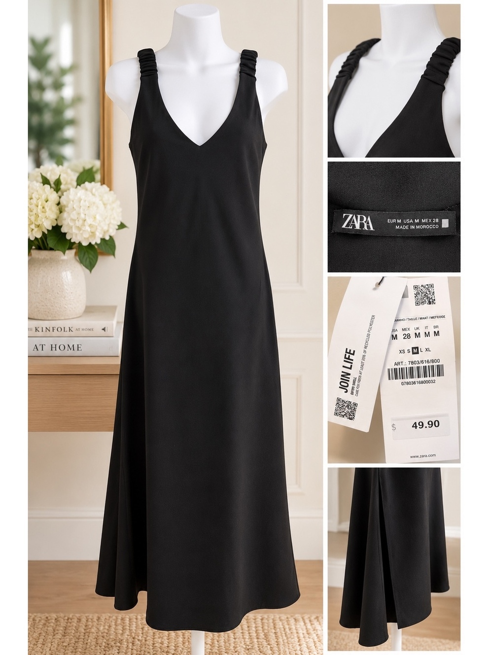NWT - ZARA Black Dress - MEDIUM